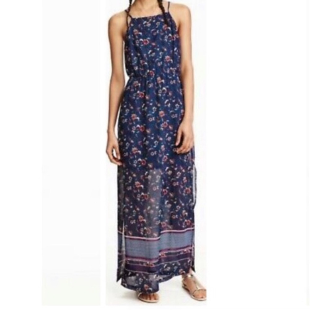 DIVIDED by H&M Floral Print Maxi Halter Dress